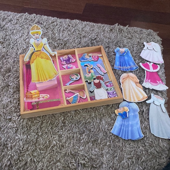 Disney Toys Disney Princess Dressup Wooden Doll Pretend